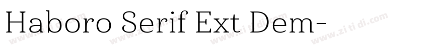 Haboro Serif Ext Dem字体转换
